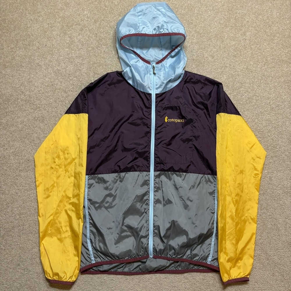 Cotopaxi Teca Technical Windbreaker Jacket Mens Small Multicolor Hooded Full Zip